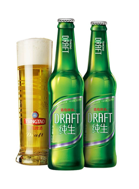 青岛啤酒青岛纯生8度啤酒小瓶316ml*24瓶 整箱 新鲜日期破损包赔