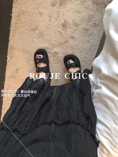 气质白色蕾丝半身裙女夏小众设计感高腰中长裙 法国Rouje Chic法式