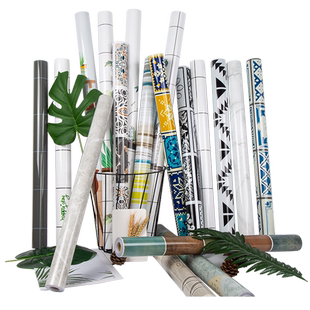 厨房防油贴纸家具翻新墙纸自粘防水大理石灶台面贴膜桌面铝箔PET