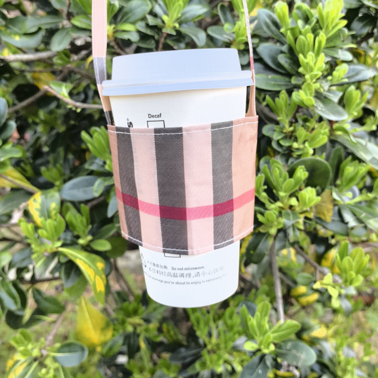 新款防水系列咖啡奶茶杯套 手摇杯提袋 奶茶布兜 斜挎环保便携