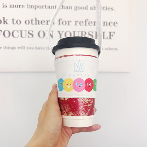 五月天奶茶袋 防水奶茶杯套 mayday周边应援帆布袋 台湾环保定制