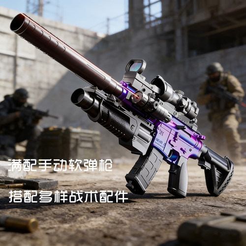 M416仿真电动连发软弹玩具枪