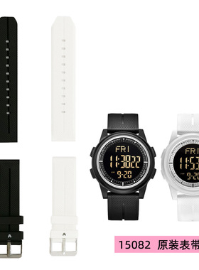 迪士尼手表表带15082原装正品通用配件白色22mm宽度橡胶电子表带
