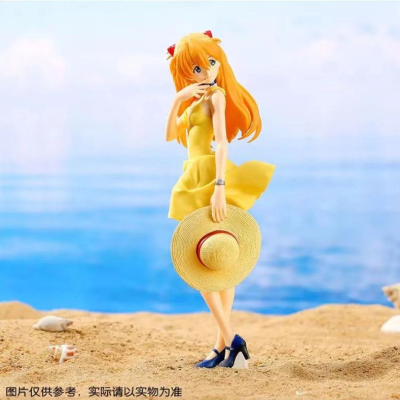 世嘉 SEGA EVA 新世纪福音战士 连衣裙 草帽 明日香 正版景品手办