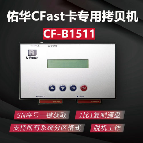 佑华CFast卡拷贝机底层对拷