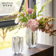 柏梵简约琉璃花瓶摆件客厅插花轻奢餐桌高级感家居玻璃花瓶装 饰品