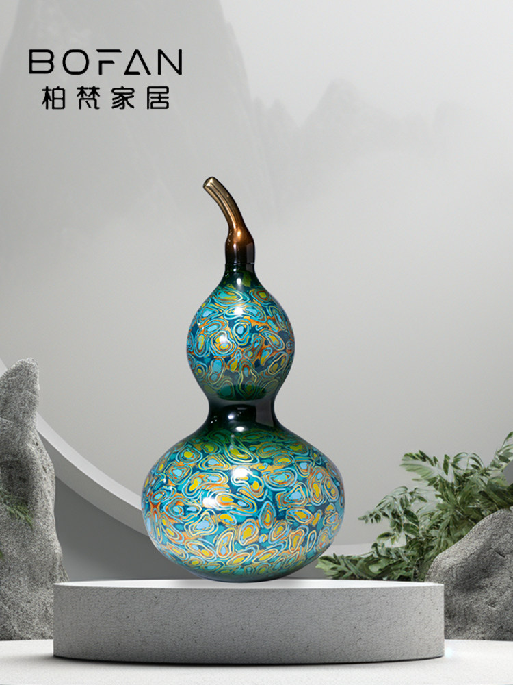 百凡铜葫芦饰品高端精美艺术富富客厅家居入口装饰乔迁开幕礼品