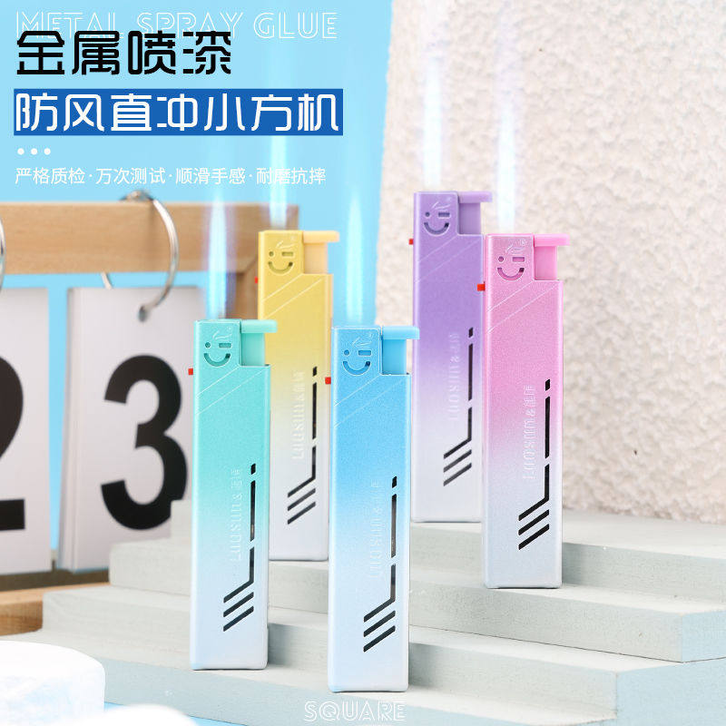 金属直冲防风打火机个性创意潮广告刻字定制印字logo酒店ktv网吧