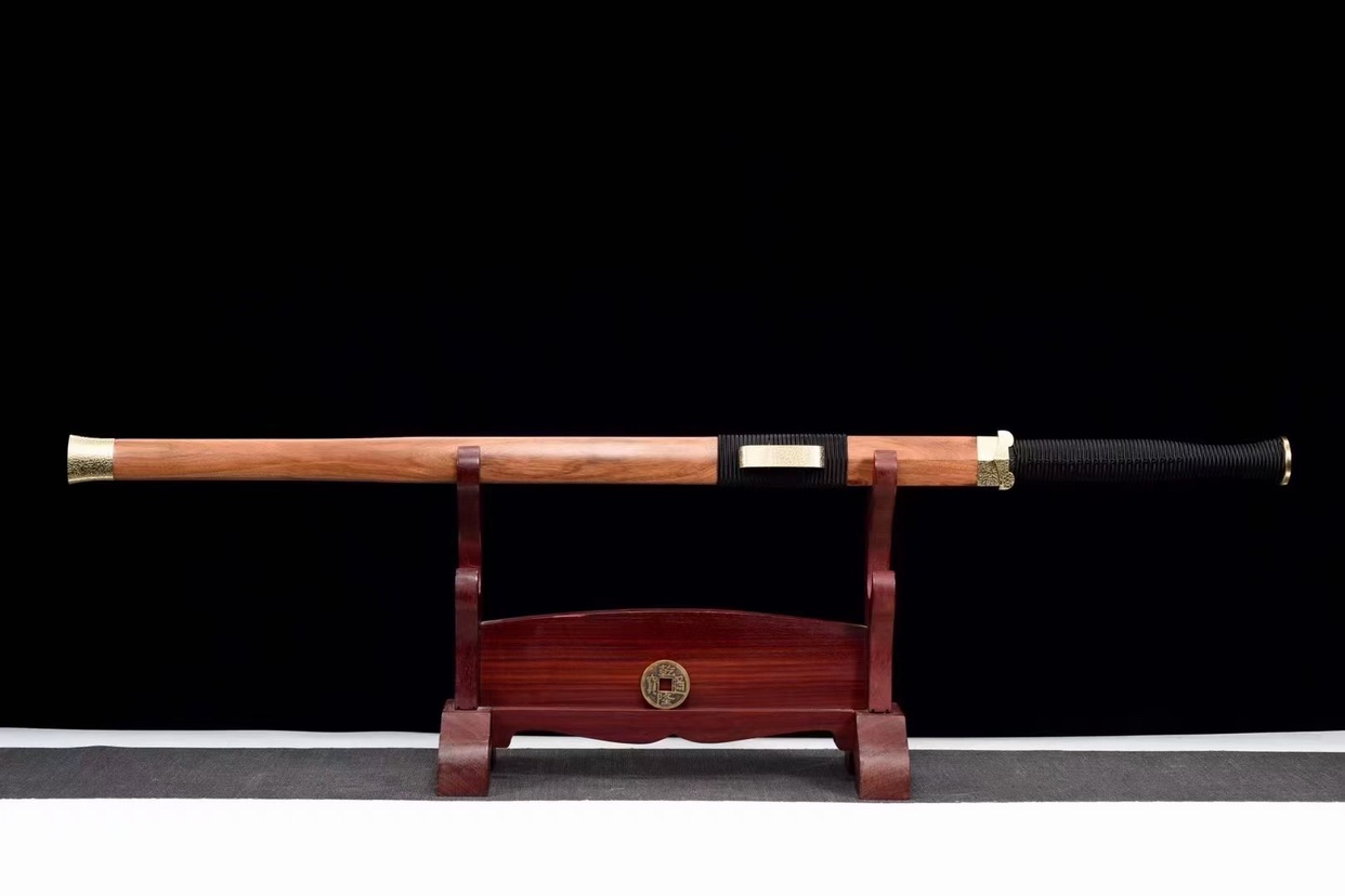 龙泉刀剑一体手工缎打折叠百炼钢素装纯铜装一体剑未开刃龙泉