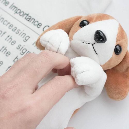 Pencil bag animal plush little cute writing case dog Korean