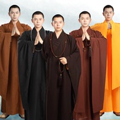 一尘一世广袖 僧衣僧服和尚大褂海清禅修服 海青居士服出家人男女款