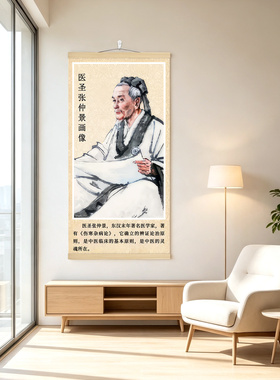 药王孙思邈画像古代名医装饰挂画