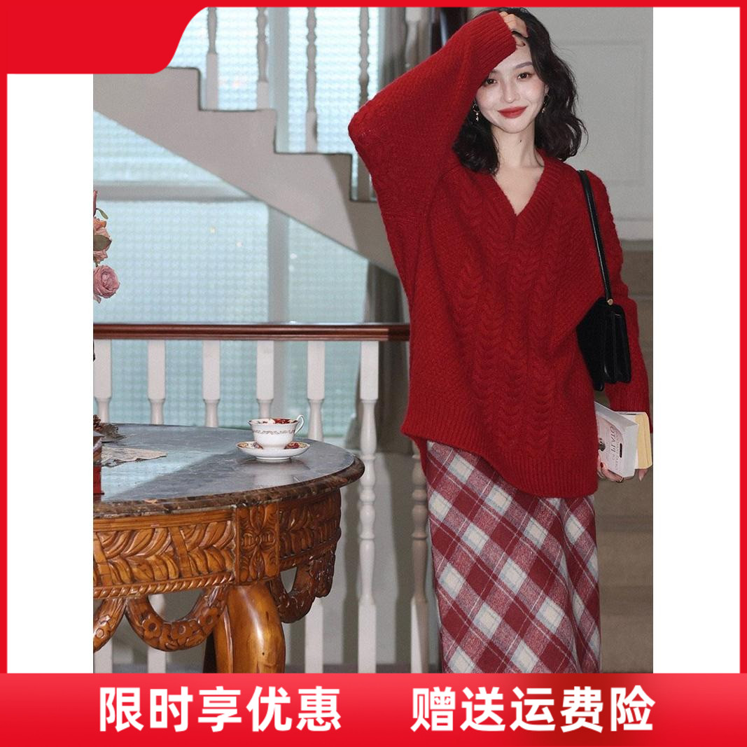 中长裙半身裙港风a字裙遮胯