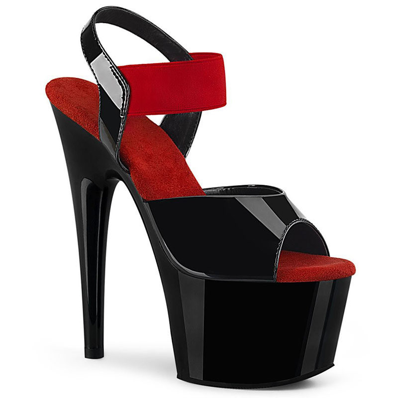 17cm超高跟鞋女细跟防水台恨天高凉鞋软大码模特走秀夜店钢管舞鞋