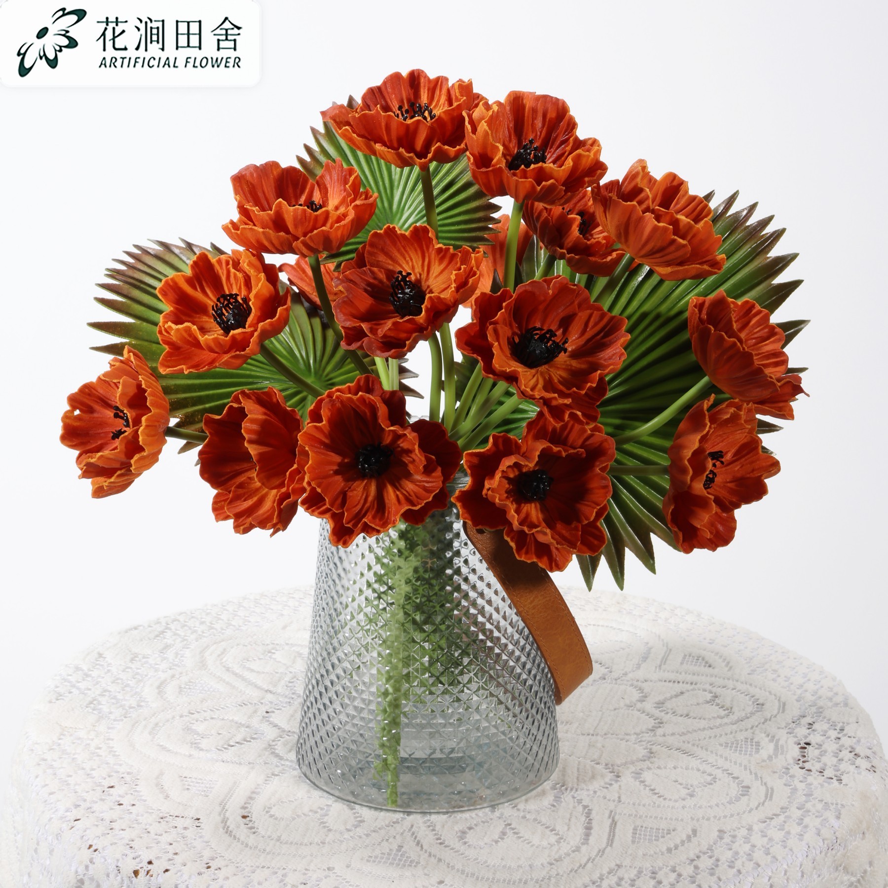仿真花PU罂粟花婚庆装饰