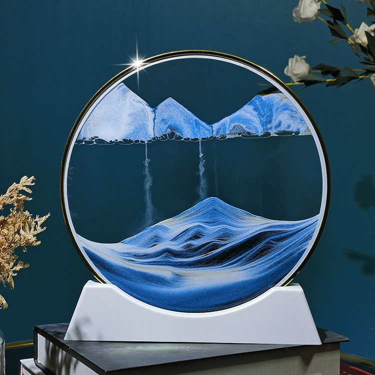 金边流沙画摆件酒柜电视