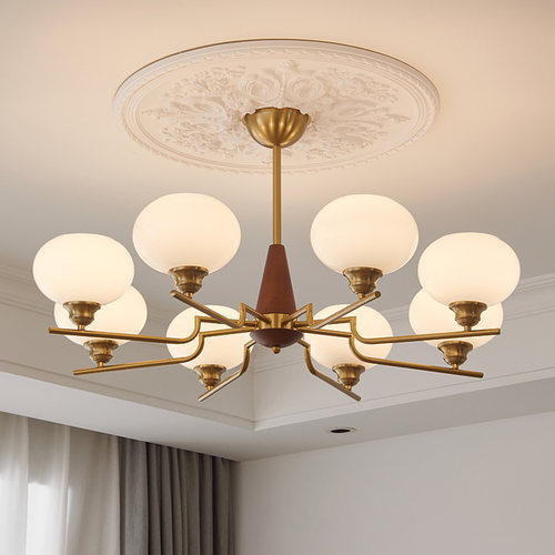 缤伦法式中古风吊灯客厅主灯2025新款高级感复古餐厅灯卧室灯