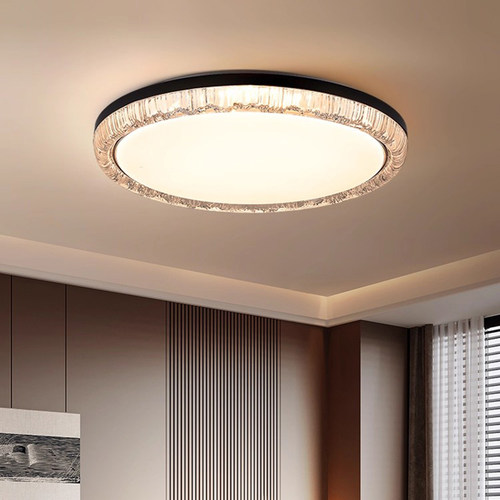 卧室吸顶灯意式极简现代轻奢高级感2025新款圆形护眼房间灯