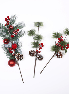 New Christmas Decorations Pine branches Pinecone scene setup