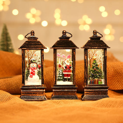 Christmas decorations lights snowman Courtyard Pavilion lamp