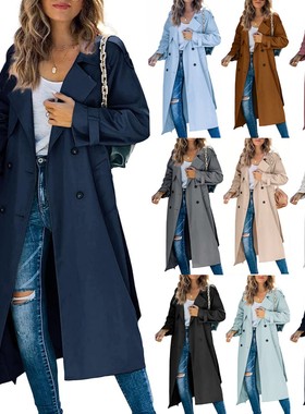 Women's winter autumn overcoat European American long coat