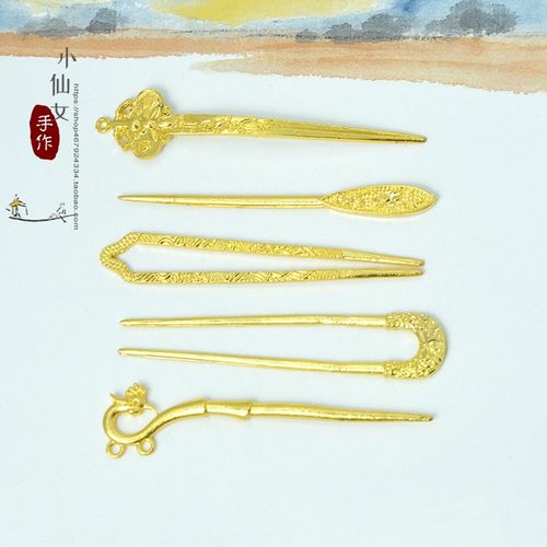 多宝微缩小发簪 娃娃bjd发簪diy古风配件娃娃发簪二次元饰品配件