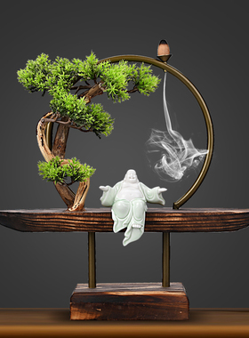 新中式风禅意酒店茶室小人物摆件