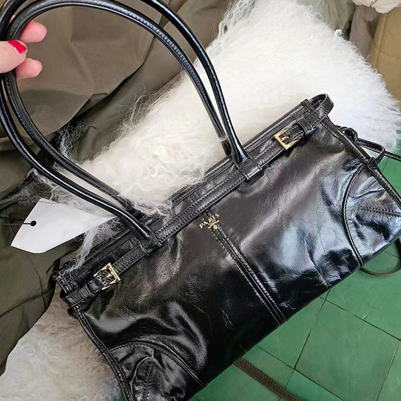 2025新款复古油皮腋下包皮带扣大容量通勤单肩包手提包女包潮百搭,箱包皮具/热销女包/男包,通用款女包,淘宝优惠券,粉丝福利购,淘宝优惠卷