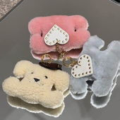 个性 ins网红同款 休闲百搭可爱毛绒包包挂件毛毛小狗挂饰2025新款