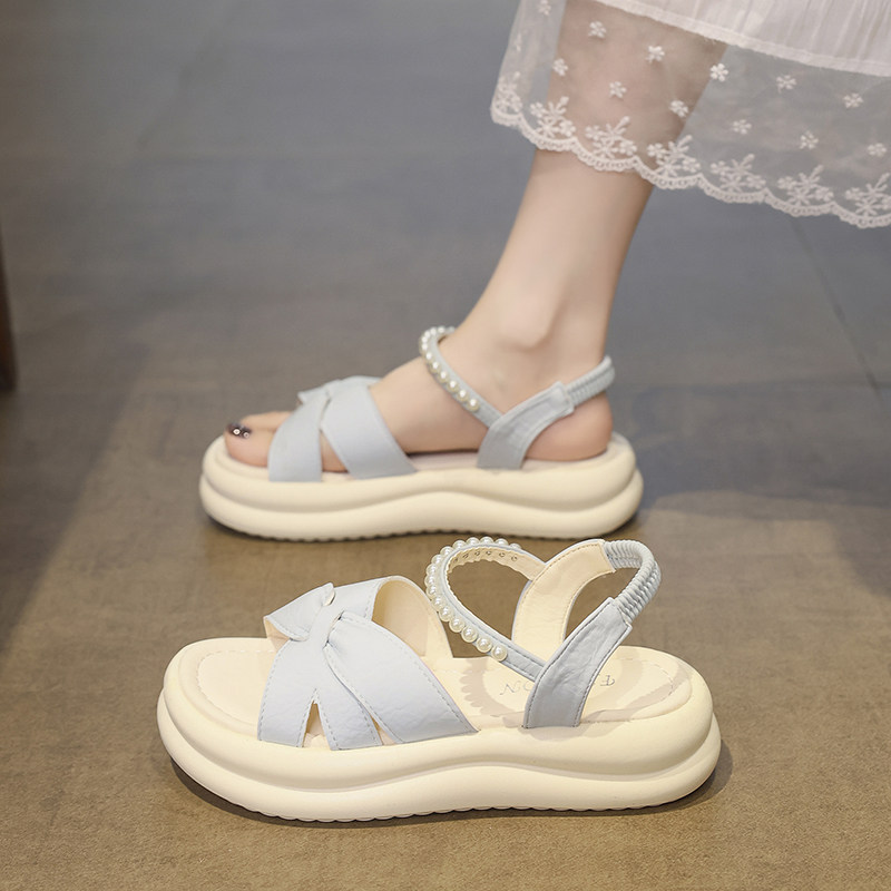 绝美凉鞋女士2026新款夏季外穿仙女风配裙子沙滩时装凉鞋34码百搭