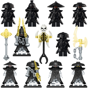 适配国产幻影忍者适封禁五人组扎克斯诺克特忍者人仔拼装积木玩具