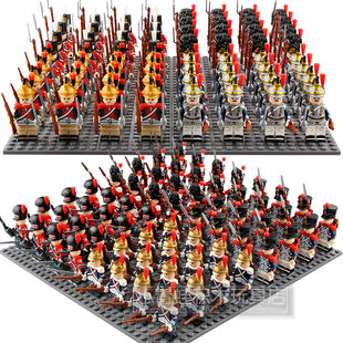 兼容国产军事系列拿破仑英军法军意大利军骑兵步兵掷弹兵积木人仔