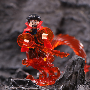 兼容国产奇异博士2MOC配件传送门火焰魔法阵手炮积木人仔拼装玩具