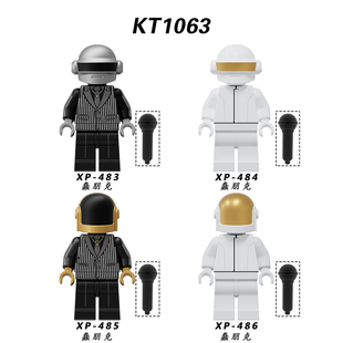 兼容乐高KT1063法国流行音乐蠢朋克乐队第三方拼装益智积木人仔