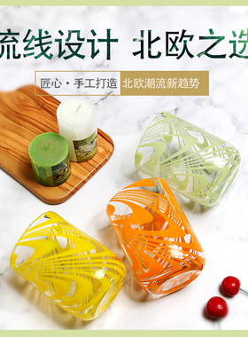 贝璃玻璃杯创意可爱个性玻璃杯子手工水晶玻璃水杯家用潮流果汁杯