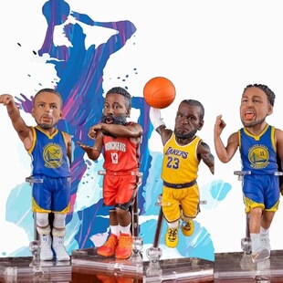 NBA篮球巨星 詹姆斯 库里 哈登 汤普森手办模型雕像摆件 男生礼物