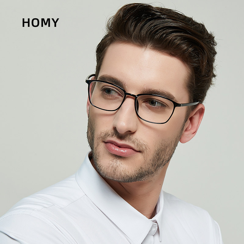 homy超轻tr90渐进多焦点老花镜新款男女士黑框防蓝光老人老光眼镜