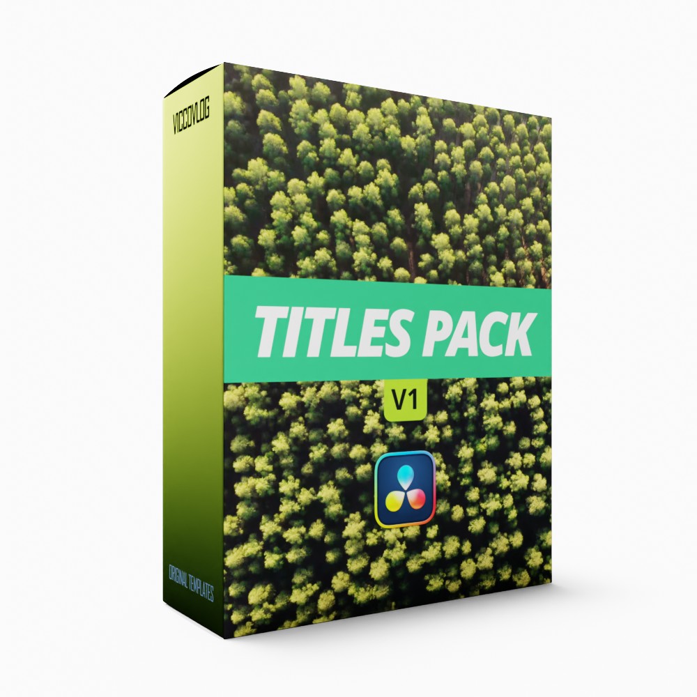 ViccoVlog 达芬奇原创 标题全9套模板合集 V1