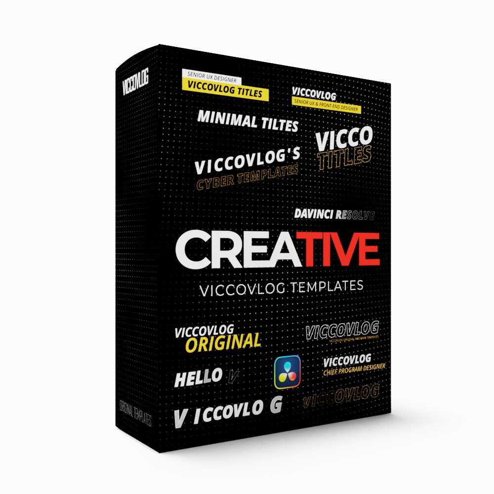 ViccoVlog 达芬奇创意标题模板 Creative Titles  时尚|简约|企业
