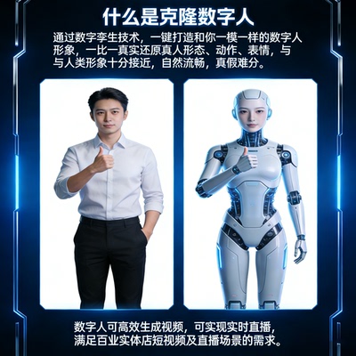 抖音ai数字人直播系统美团拼多多无人直播软件快手视频号人工智能