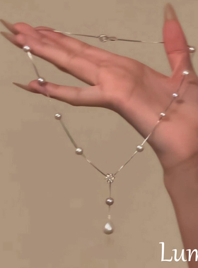S925纯银满天星珍珠项链女款2025