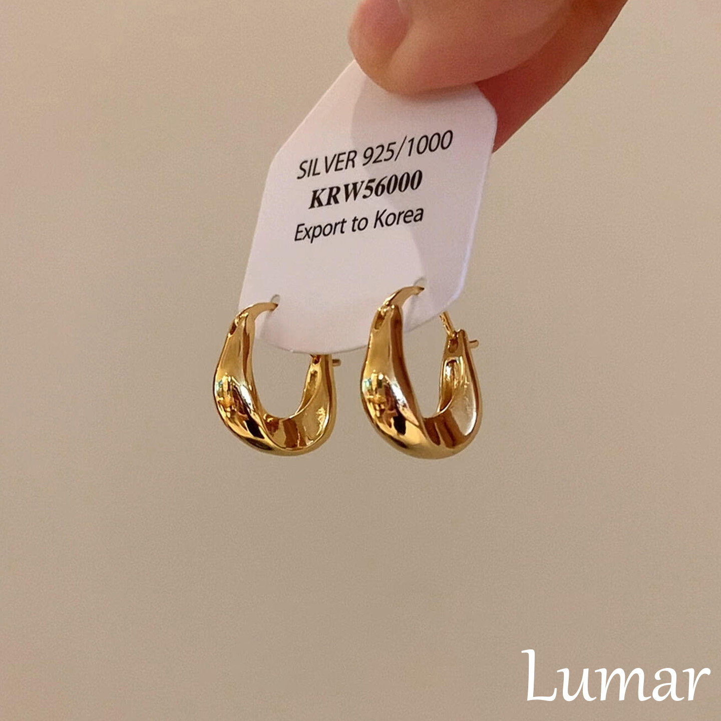 S925纯银不规则金色几何亮面耳扣轻奢高级感小众设计简约气质耳环,饰品/流行首饰/时尚饰品新,耳环,淘宝优惠券,粉丝福利购,淘宝优惠卷