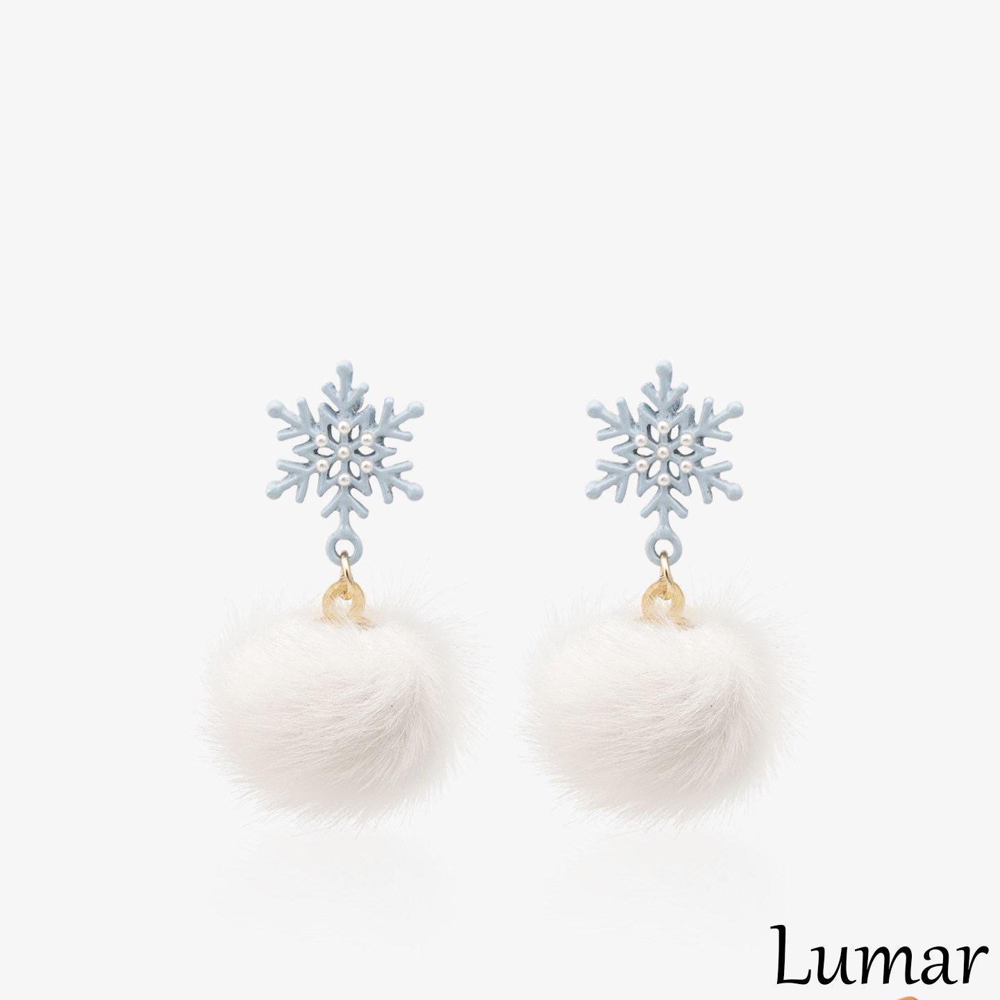 S925银秋冬蓝色雪花毛绒球耳环轻奢高级感圣诞节氛围感冬天耳饰女,饰品/流行首饰/时尚饰品新,耳钉,淘宝优惠券,粉丝福利购,淘宝优惠卷