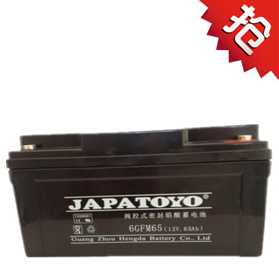 东洋蓄电池12V65AH JAPATOYO电池6GFM65/UPS EPS专用电池正品质保