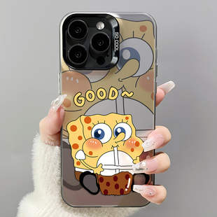 适用iPhone15promax手机壳新款苹果14pro派大星13卡通12可爱11彩绘plus创意XsMax海绵宝宝ip15全包防摔保护套