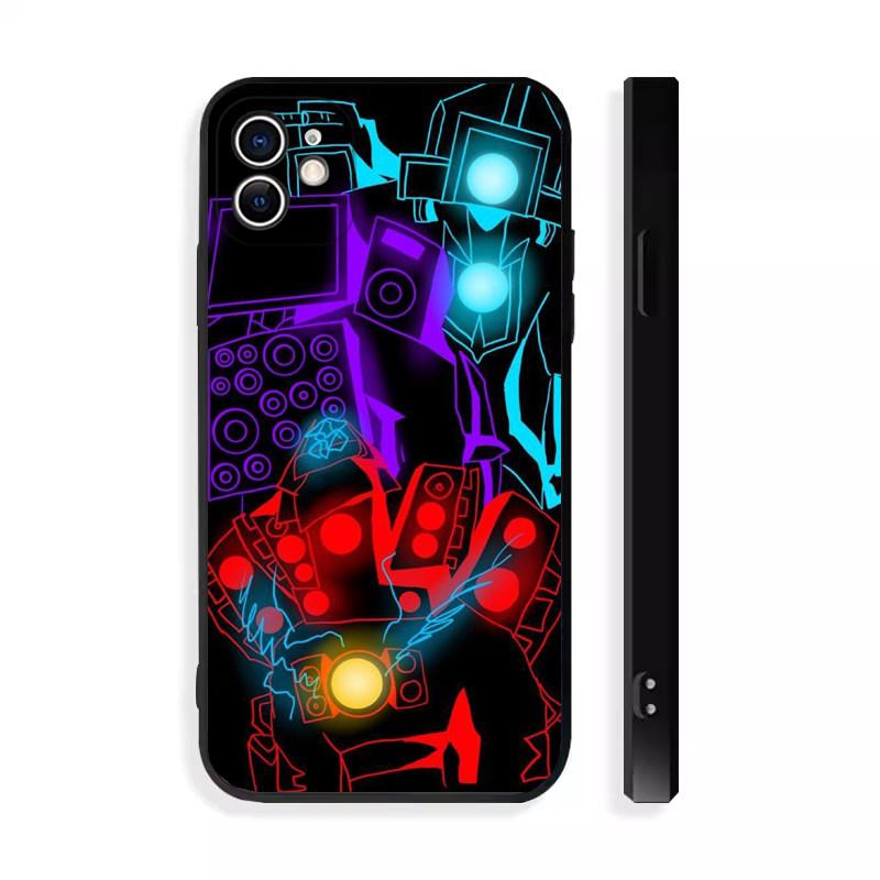 监控人手机壳适用iphone15promaxd电视人14plus音响人13pro搞怪12mini苹果11个性78plus趣味XR周边XSmax软SE3