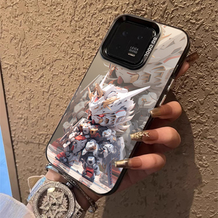 高达适用小米14手机壳13pro新款11ultra机械风10s红米k70男生note12turbo日系60至尊版50动漫40高级感彩银壳