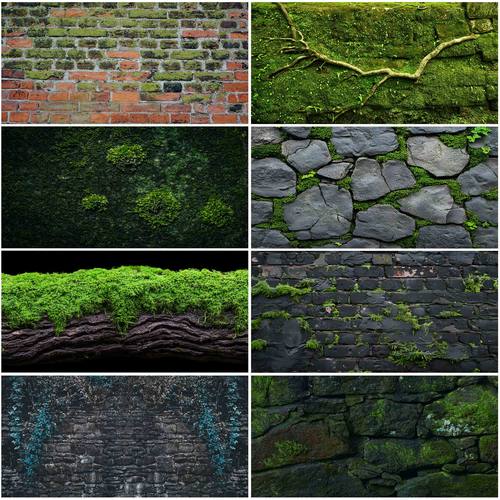 鱼缸背景贴纸岩石石头青苔墙装饰