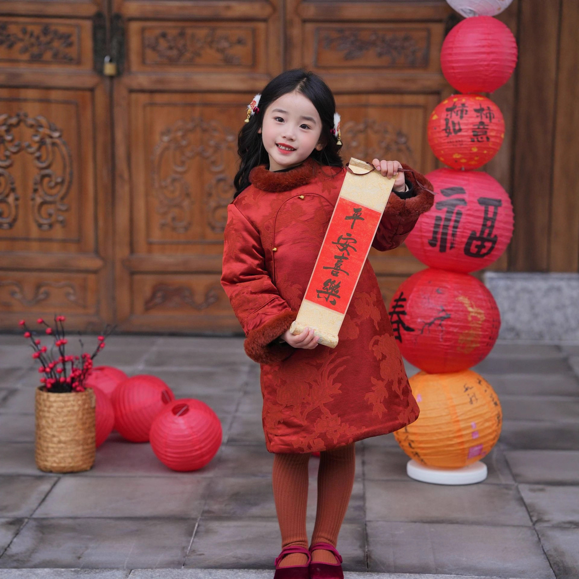 醉花阴獭兔毛儿童新中式国风盘扣棉服宝宝外套百搭中式加棉拜年服,童装/婴儿装/亲子装,旗袍,淘宝优惠券,粉丝福利购,淘宝优惠卷