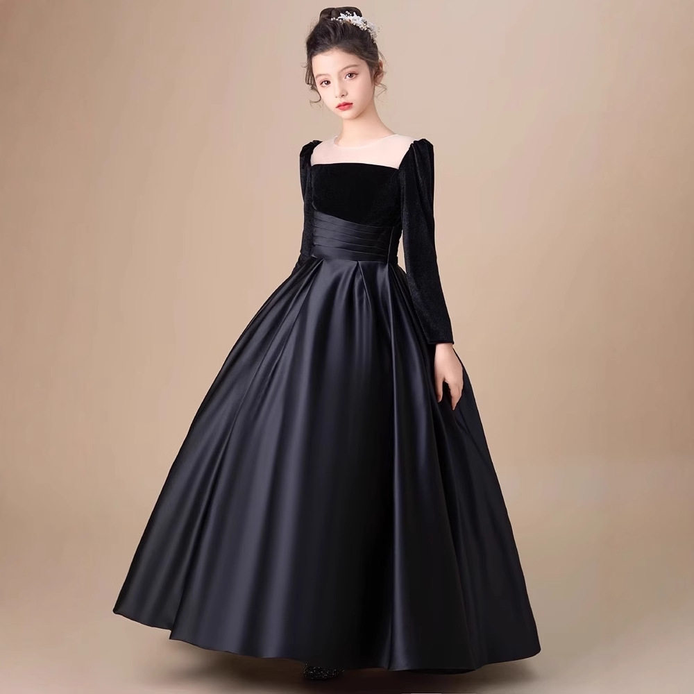 女童礼服高端小提琴连衣裙